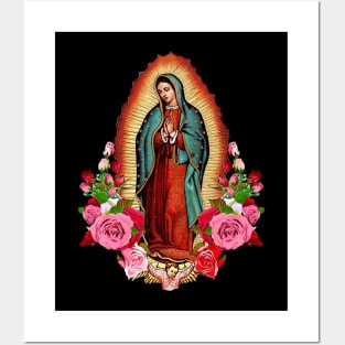 Our Lady of Guadalupe Virgin, Virgen De Guadalupe. Vector style | Poster