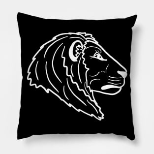 Line art lion Pillow