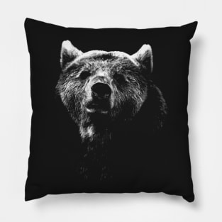 bear black shirt Pillow