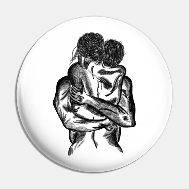 Man and woman hugging sketch Pin by Moonance