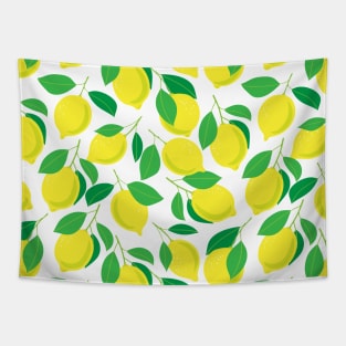 Lemons and leaves pattern Tapestry