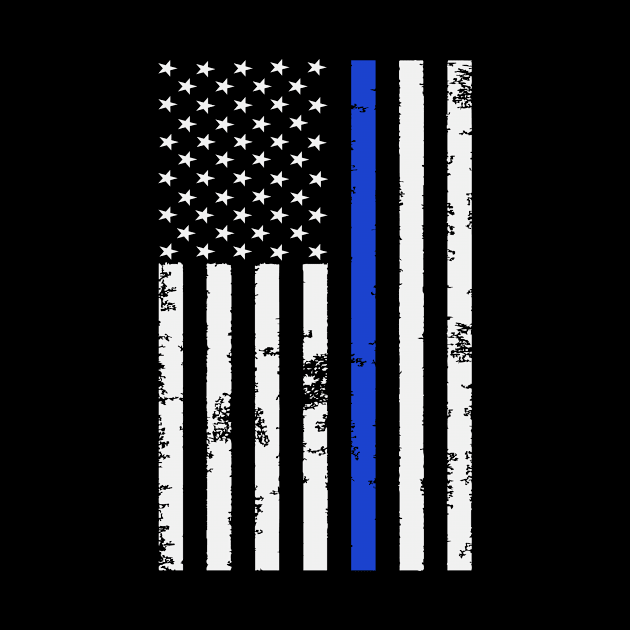 Thin Blue Line Flag Police Support by Stars N Stripes 