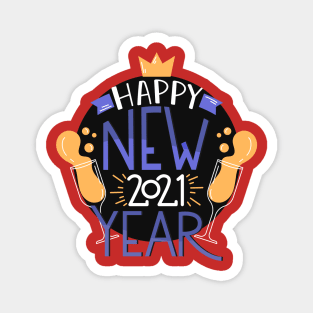 Happy New 2021 Year Magnet