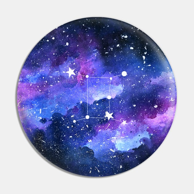 Galaxy Gemini Star Sign Pin by KathrinLegg