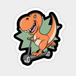 T-Rex Dinosaur Scooter E-Scooter Stunts Magnet