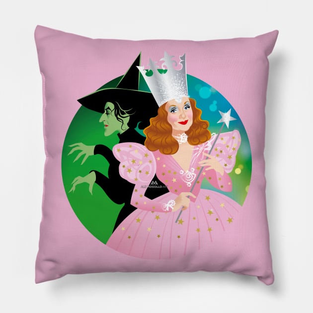 Are you a good witch or a bad witch? Pillow by AlejandroMogolloArt