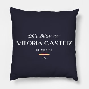 VITORIA-GASTEIZ Basque Country Euskadi Spain Flag Pillow