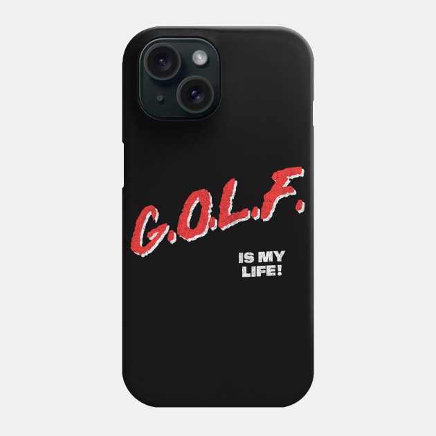 Golf Is My Life / 80s Style Golf Lover Faded Design Phone Case by DankFutura