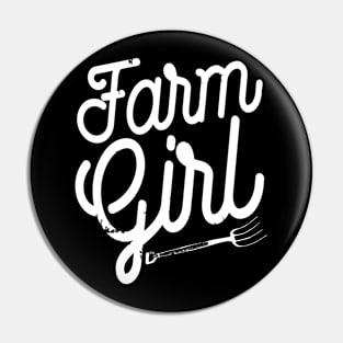 Farm Girl (white) Pin