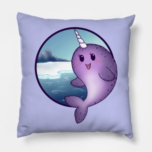 Purple Narwhal Pillow