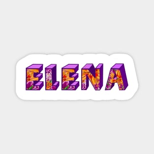 Top 10 best personalised gifts 2022  - Elena personalised,personalized floral - custom name in ombre Magnet