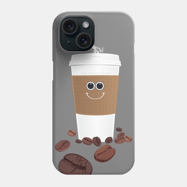 Happy Coffee Phone Case by adamzworld