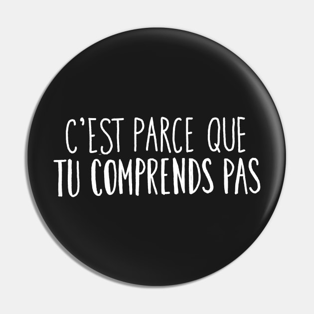 C'est parce que tu comprends pas Pin by christinelemus