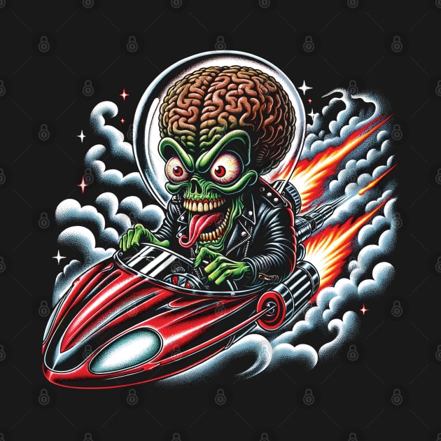 Mars Attacks Ack Hot Rod by HomeStudio by HomeStudio