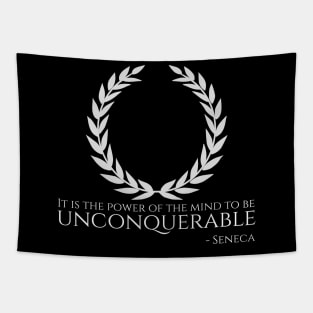 Seneca Stoicism Roman Philosophy Quote Be Unconquerable Tapestry