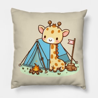 Funny giraffe Camping Pillow