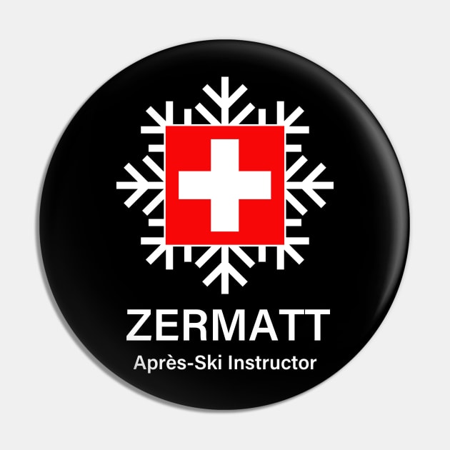Zermatt Apres Ski Instructor Pin by AntiqueImages