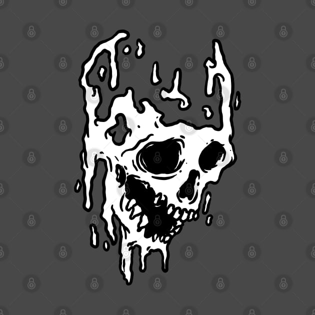 melting skull by pleasuretshirt