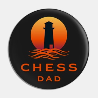 Chess Retro Sunset Pin