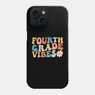 Fourth Grade Vibes - 4th Grade Team Retro 1st Day of School Phone Case