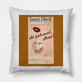 Old Fashioned Y2k Pink Guest Check Print Pillow