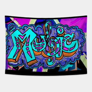 Music Spray Art Tapestry