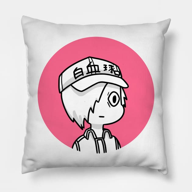 White blood cell Pillow by Oricca