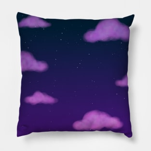 Night Sky with Clouds Pillow