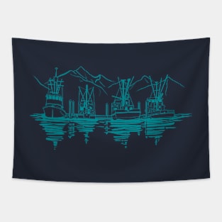 Fishing Boats Tapestry