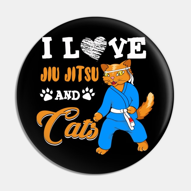 Jiu-Jitsu Fighter BJJ MMA Martial Arts Cat Kitty Kitten Love Pin by paynegabriel