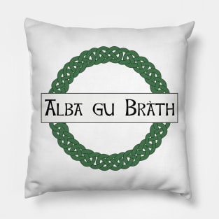 Alba gu bràth Scotland forever with Celtic knot border Pillow