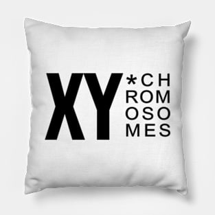 XY  CHROMOSOMES BLACK Pillow