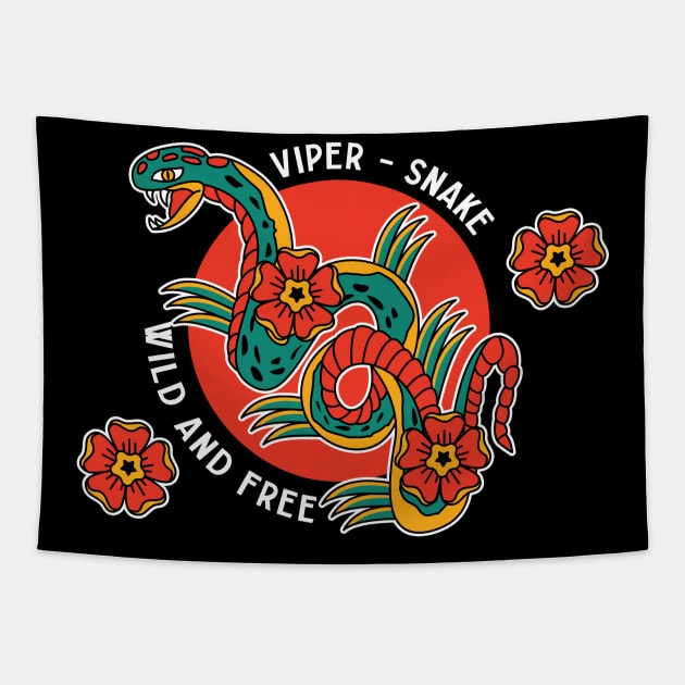 Snake Flower Tapestry by chacuy