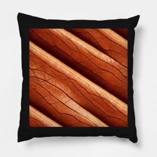 Cracked Brown Imitation leather, natural and ecological leather print #13 Pillow