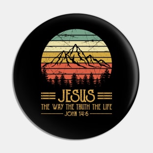 Vintage Christian Jesus The Way The Truth The Life Pin