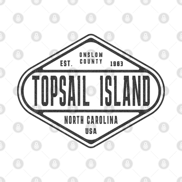 Topsail Island, NC Summertime Weathered Sign by Contentarama