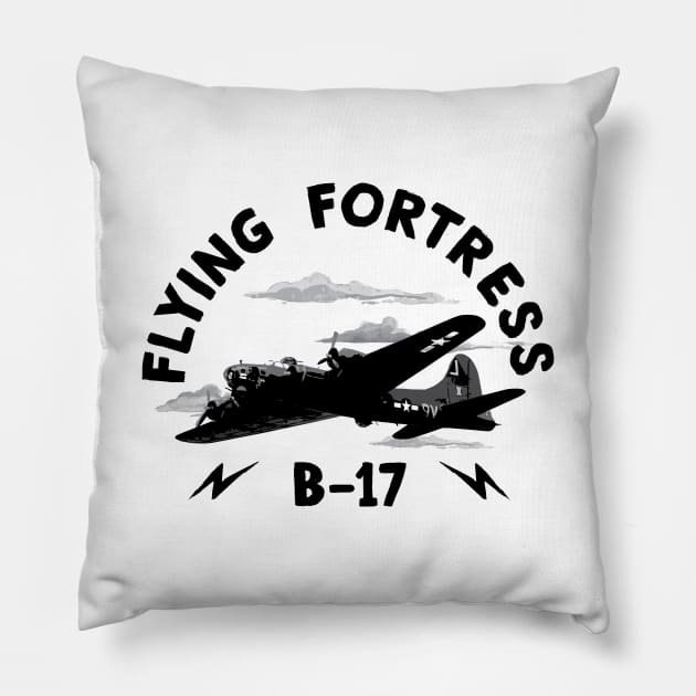 B-17 Flying Fortress Pillow by J31Designs