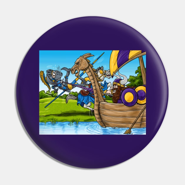 Minnesota Vikings Fans - Kings of the North vs Charge-less Pin by JustOnceVikingShop