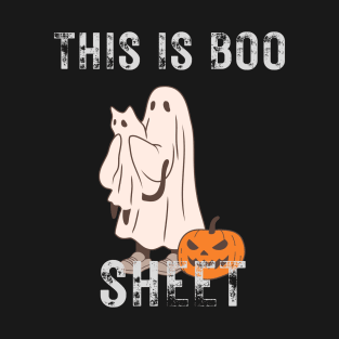 This Is Boo Sheet Ghost Retro Halloween Costume T-Shirt