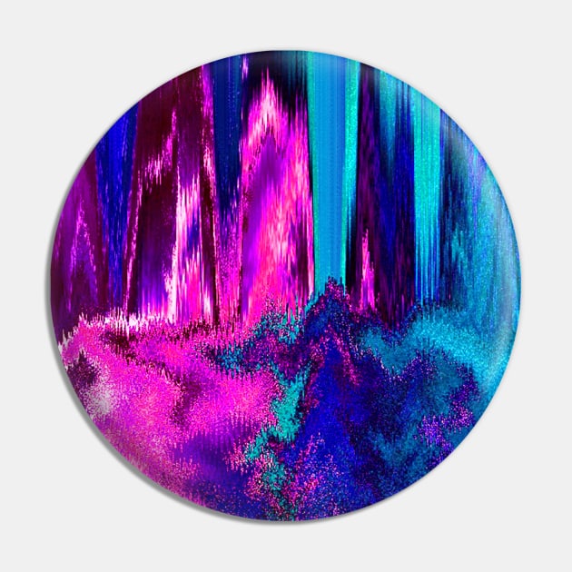 Melted Glitch (Pink & Teal) Pin by BlakCircleGirl