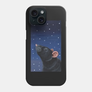 Black Rat Stargazing Phone Case