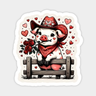 Howdy Pig Valentines Day Magnet