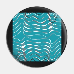 dynamic gray waves on turquoise shapelines Pin