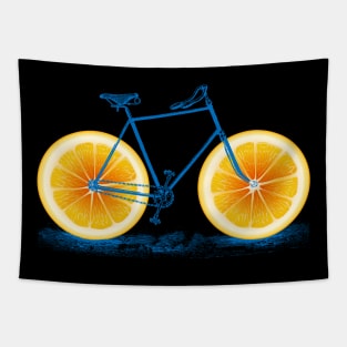 Vintage Orange Old Bike with Retro Cycle Frame Tapestry