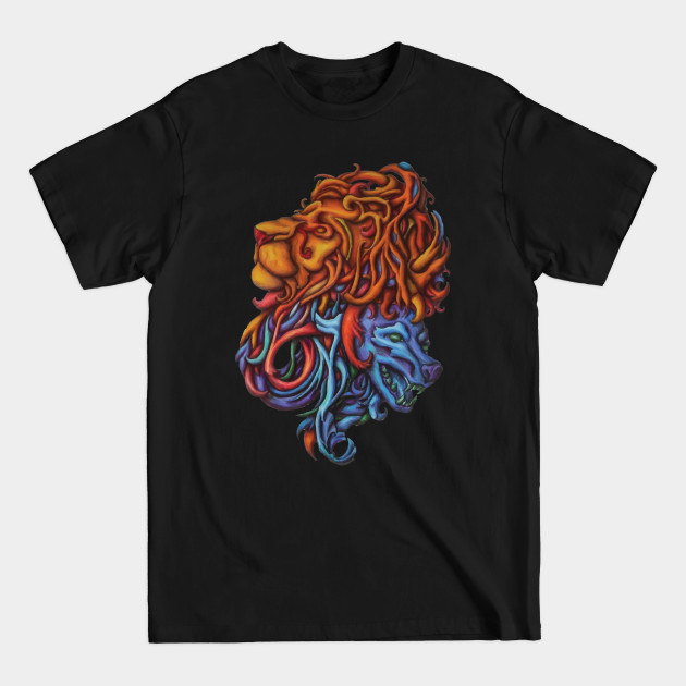 Disover lion Contrast design, fantastic creature, Poster ,Graphic Design,, Figurative Drawing - Posterart - T-Shirt