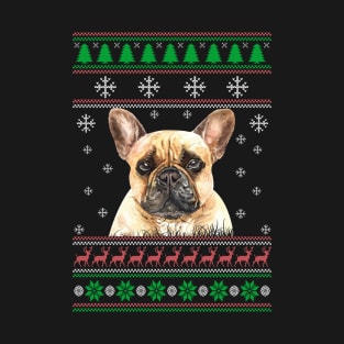 French Bulldog Ugly Christmas Sweater Funny Dog Lover Owner Gifts T-Shirt