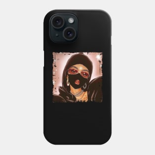 Badass Baddie with Mask Phone Case