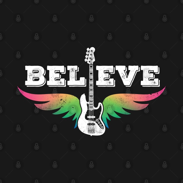 Believe Colorful Guitar J-Style Bass Guitar by nightsworthy