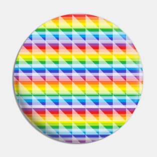 Rainbow Triangle Striped Pattern Pin