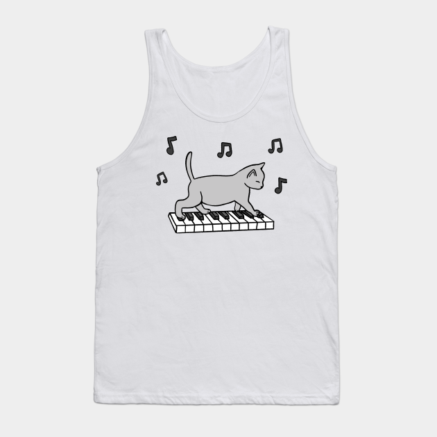 Discover Piano Cat - Piano - Tank Top